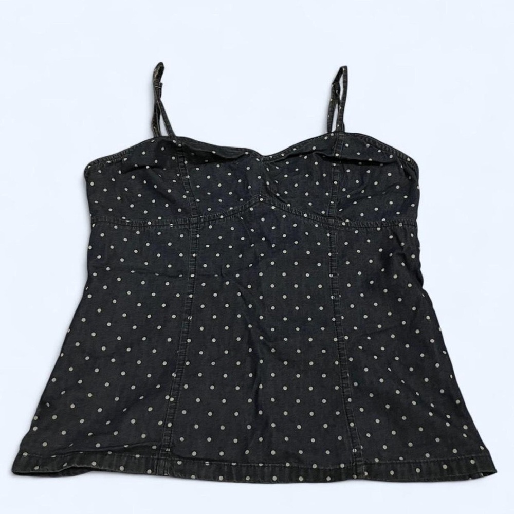 Black Polka Dot Women's Top
